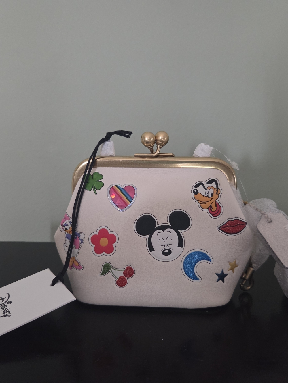 COACH White Disney Patch Kisslock Crossbody Bag - Picture 3 of 4
